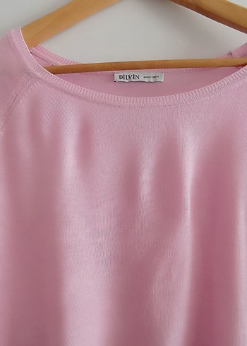 Kadın Pembe Uzun Kollu Yuvarlak Yaka Kazak - Görsel 2