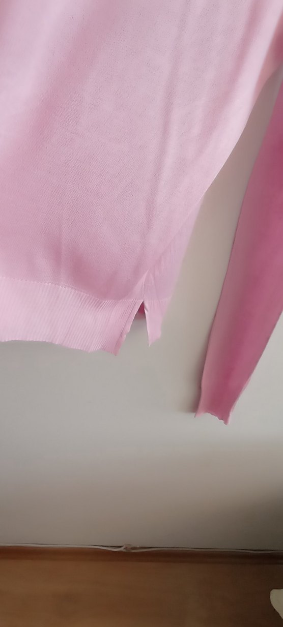 Kadın Pembe Uzun Kollu Yuvarlak Yaka Kazak - Görsel 4