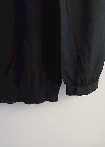 Siyah Kadın Uzun Kollu Kotton Kazak - Görsel 6