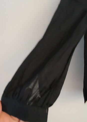 Siyah Kadın Uzun Kollu Kotton Kazak - Görsel 2