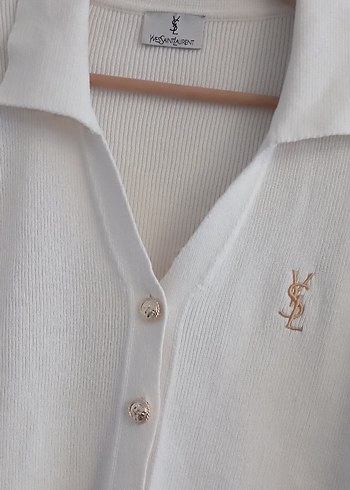 Düğmeli Beyaz Kadın Hırka - Görsel 2