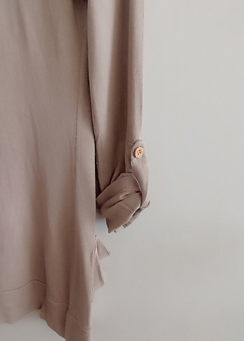 Bej Düğmeli Kadın Hırka - Görsel 4