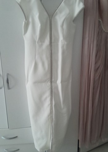 İşlemeli Boncuklu Uzun Bohem Abiye Elbise - Görsel 5