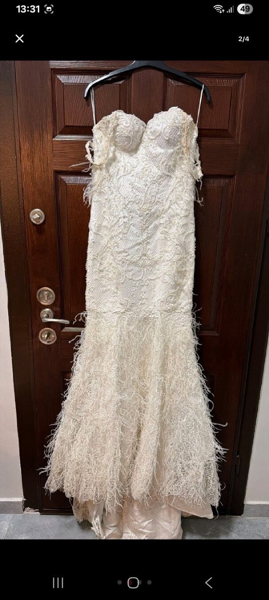 İşlemeli Boncuklu Uzun Bohem Abiye Elbise - Görsel 2