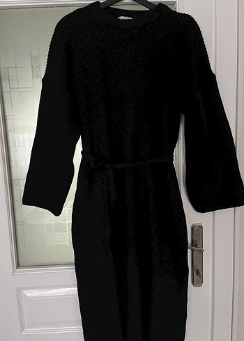 siyah triko elbise - Görsel 2