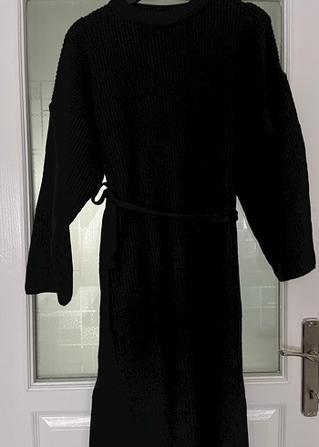 siyah triko elbise - Görsel 4