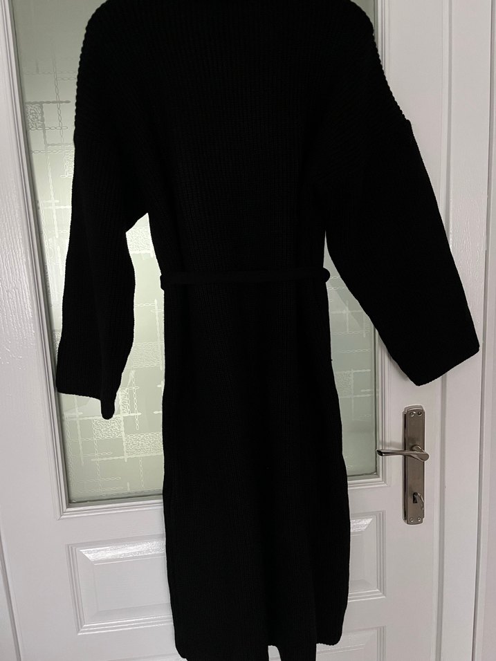 siyah triko elbise - Görsel 3