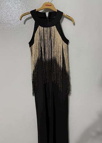 Püsküllü Siyah Bohem Uzun Tulum - Görsel 2