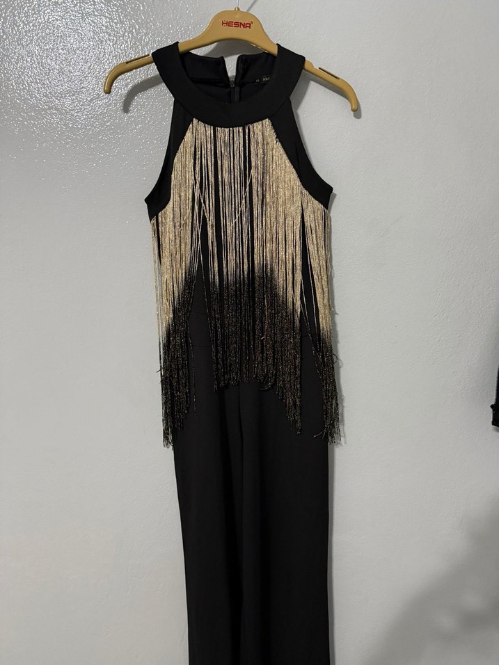 Püsküllü Siyah Bohem Uzun Tulum - Görsel 2