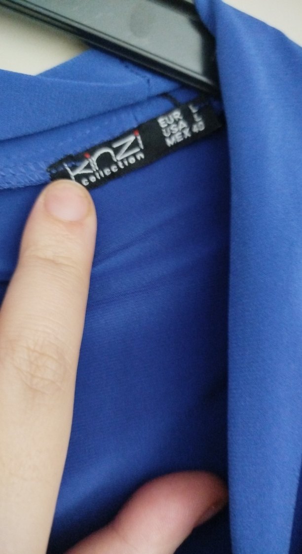 Kadın Lacivert Drapeli V Yakalı Bluz - Görsel 2