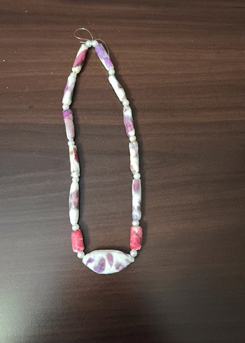 Renkli Yılan Desenli Boncuklu Uzun Kolye - Görsel 10