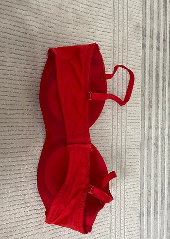 Destekli Kırmızı Rahat Sütyen - Görsel 2