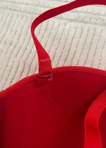 Destekli Kırmızı Rahat Sütyen - Görsel 4