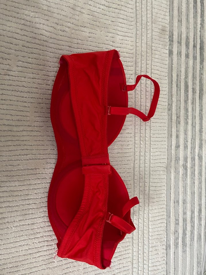 Destekli Kırmızı Rahat Sütyen - Görsel 2