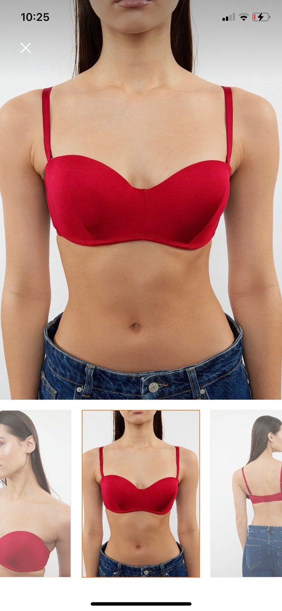 Destekli Kırmızı Rahat Sütyen - Görsel 5
