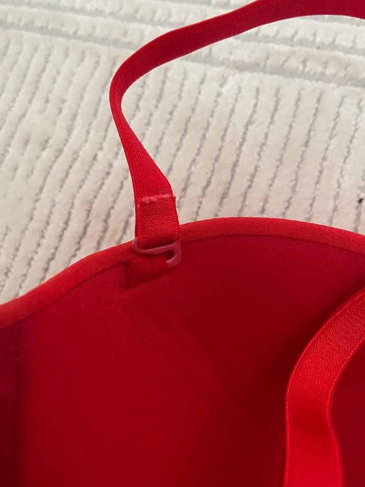 Destekli Kırmızı Rahat Sütyen - Görsel 4