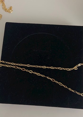 Altın Renk Zincir Detaylı  Kolye - Görsel 2