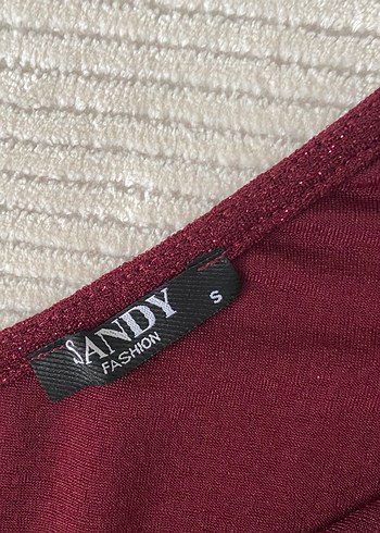 Bordo Uzun Kollu Kayık Yaka Mini Elbise - Görsel 3