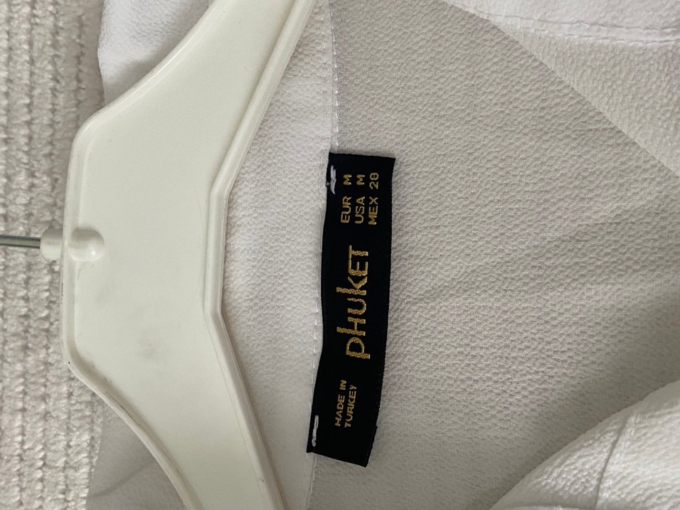 Düğmeli Beyaz Şifon İnce Uzun Kollu Kadın Gömlek - Görsel 3