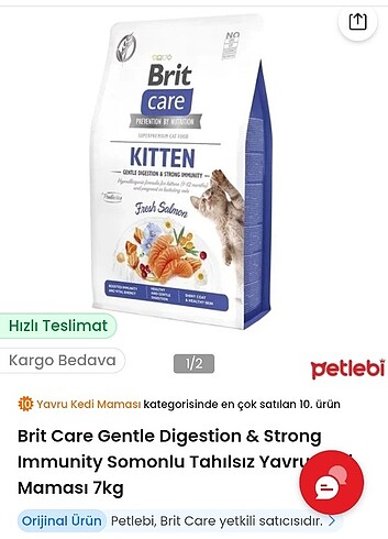 Brit Care somonlu Yavru Kedi