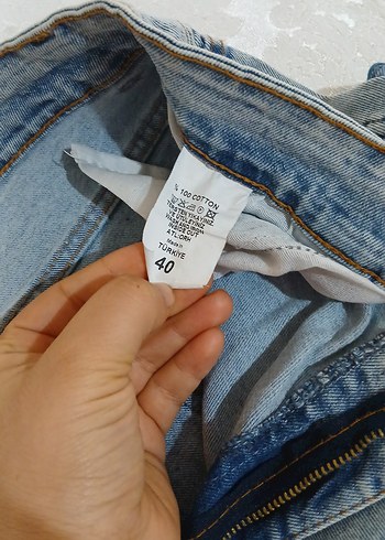 Gri Kadın Salaş Midi Kot Pantolon - Görsel 4