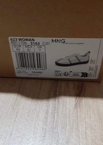 Mango kadın deri spor ayakkabı - Görsel 5