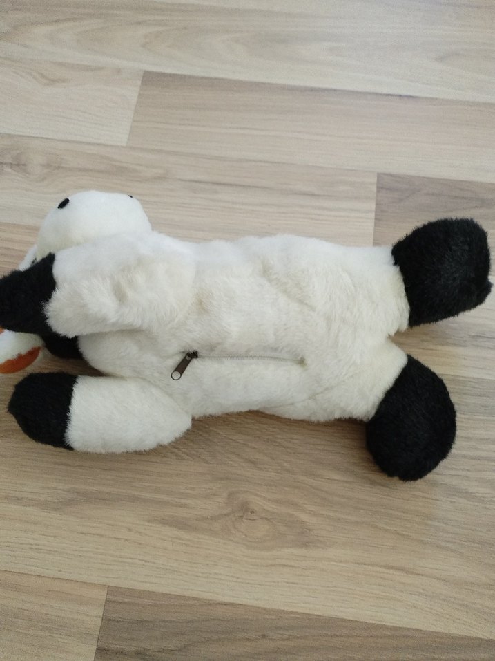 Beyaz Siyah Noktalı Peluş İnek Oyuncak - Görsel 2