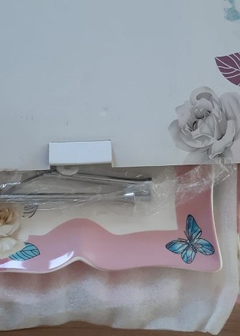 Pembe Pastel Çift Katlı Servis Tabağı - Görsel 2