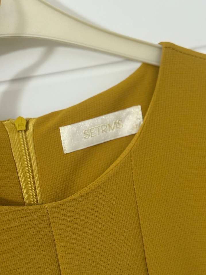 Kadın Bej Pliseli Uzun Elbise Setrems - Görsel 3