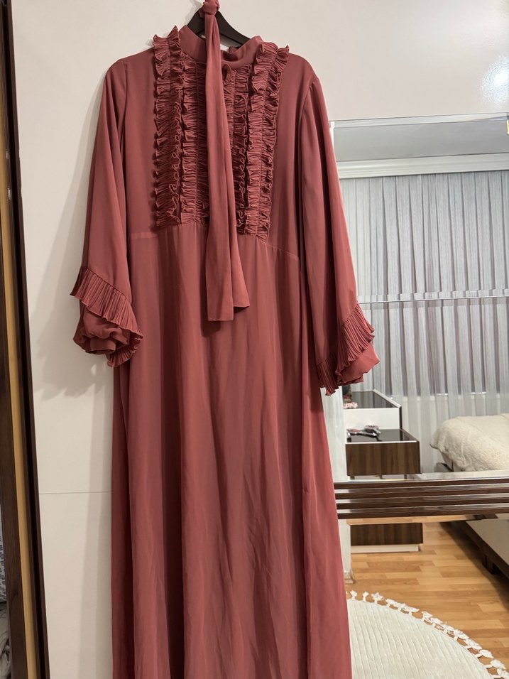  şifon tesettür elbise - Görsel 3