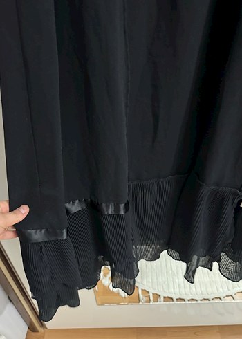 Düğmeli Siyah Uzun Hamile Yeleği - Görsel 2