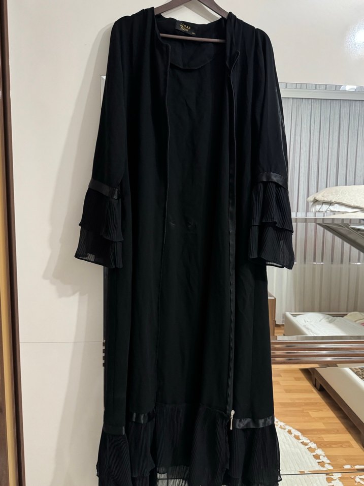 Düğmeli Siyah Uzun Hamile Yeleği - Görsel 4