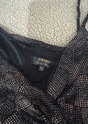 Yılan Desenli Siyah Midi Elbise - Görsel 3