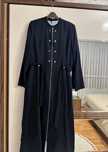 Lacivert kadın tesettür pardesü - Görsel 2