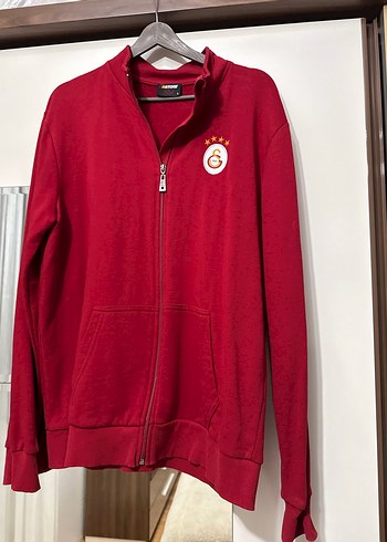 Kırmızı Fermuarlı Erkek Sweatshirt - Görsel 2