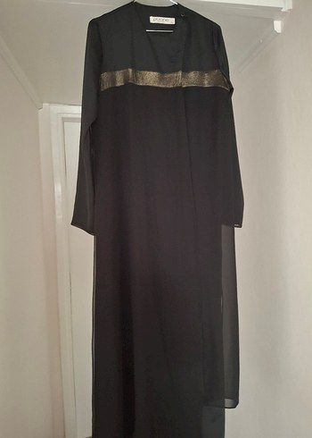 Uzun Siyah  Kadın ferace - Görsel 3