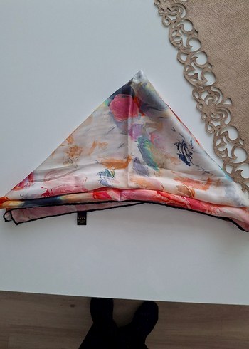 AKER Renkli İpek  Kadın eşarp - Görsel 4