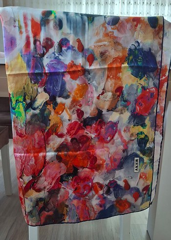 AKER Renkli İpek  Kadın eşarp - Görsel 8