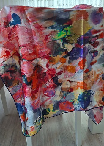 AKER Renkli İpek  Kadın eşarp - Görsel 7