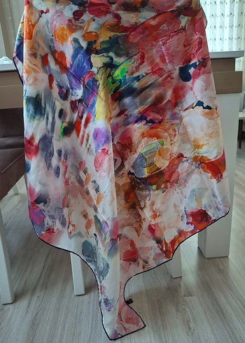 AKER Renkli İpek  Kadın eşarp - Görsel 5