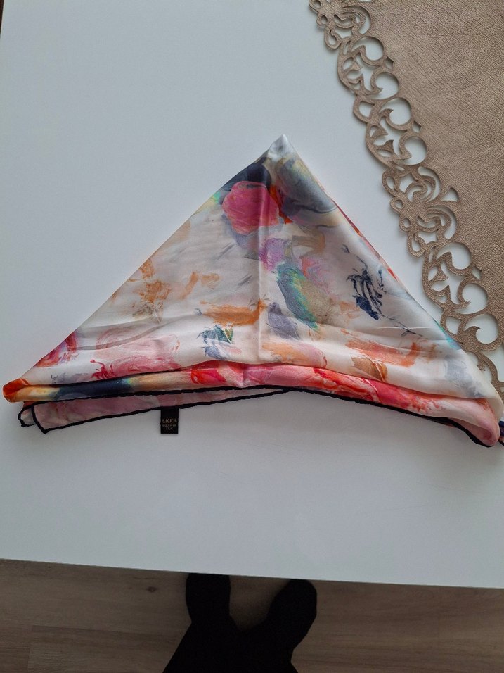 AKER Renkli İpek  Kadın eşarp - Görsel 4