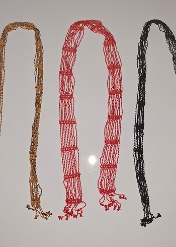 Kesme boncuklu el işi fular - Görsel 5