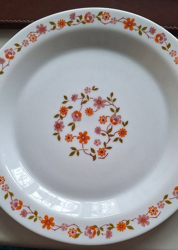 Çiçek Desenli Beyaz servis veya meyve tabağı. - Görsel 2