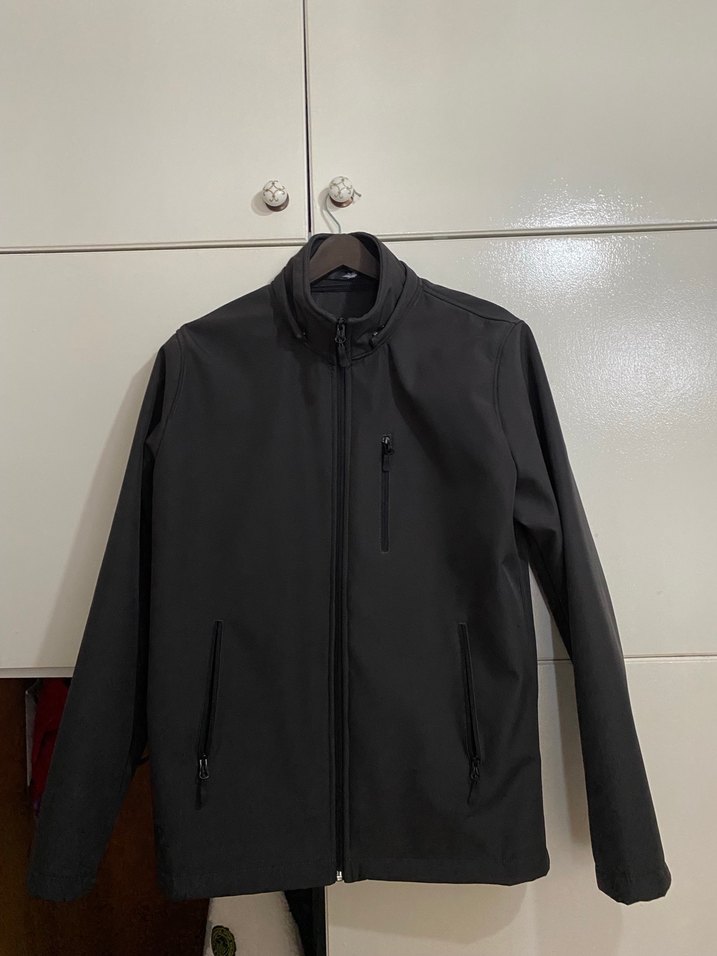 Erkek Siyah Fermuarlı Midi Ceket - Görsel 5