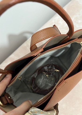 Kahverengi Deri Kadın Çanta - Görsel 3