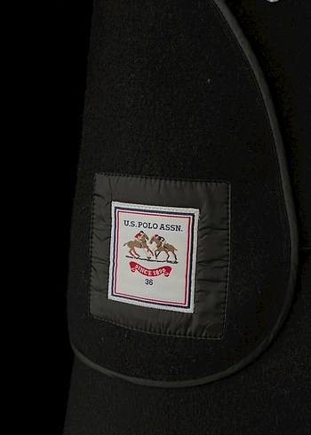 Siyah Çift Düğmeli Kaban - Görsel 2