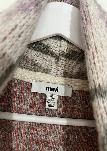 Gri Desenli Bohem Örgü Kadın Hırka - Görsel 2