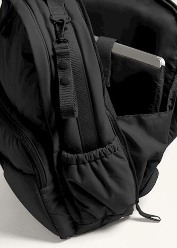 Siyah Kadın sırt çantası bebek çantası - Görsel 6