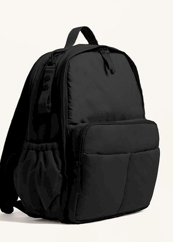 Siyah Kadın sırt çantası bebek çantası - Görsel 2