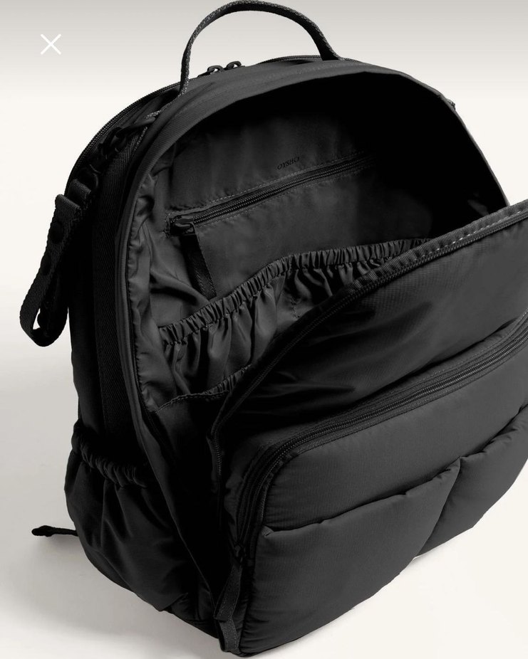 Siyah Kadın sırt çantası bebek çantası - Görsel 3